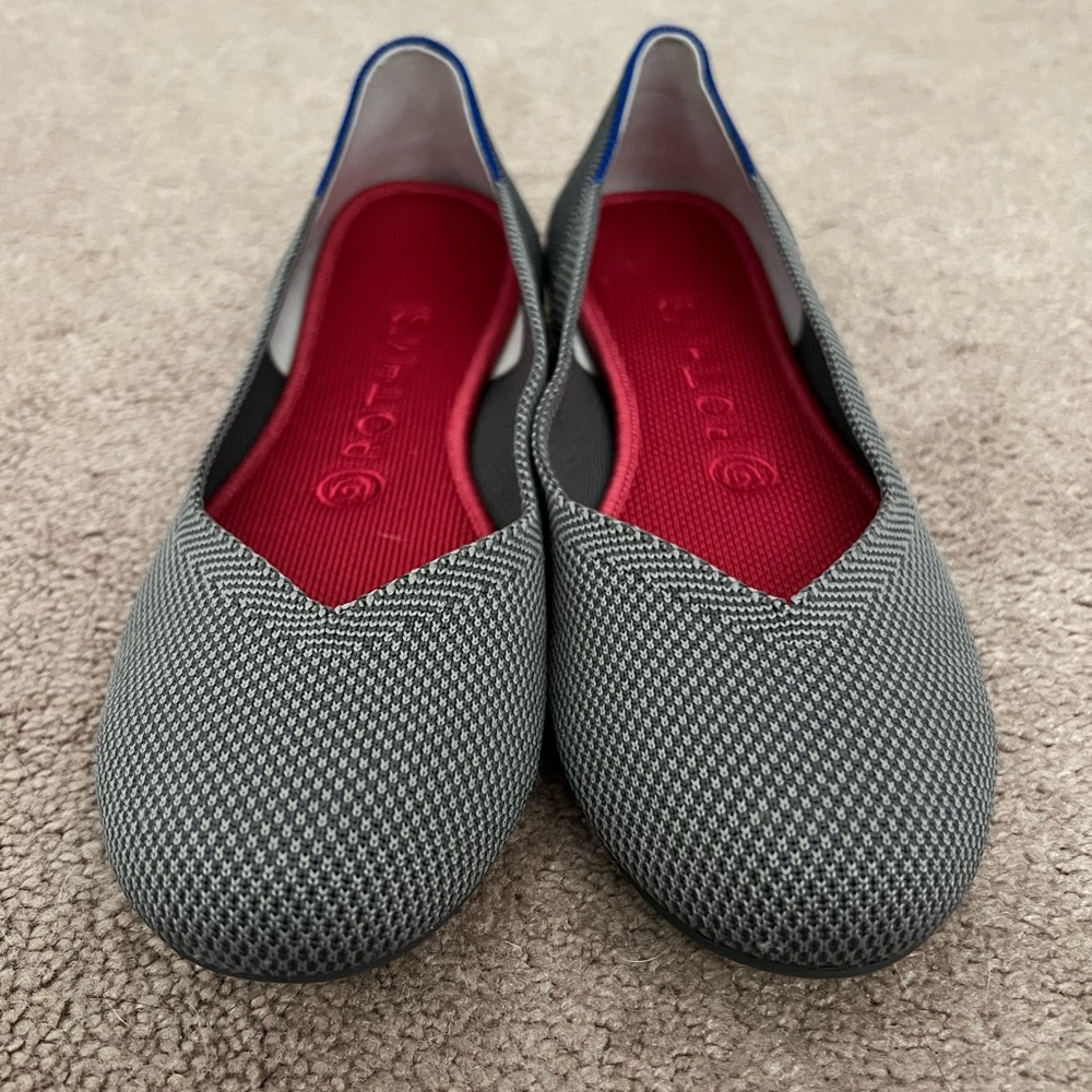 Rothy’s charcoal flats, size 8